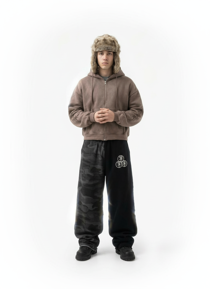 Baggy Black Camo Sweats