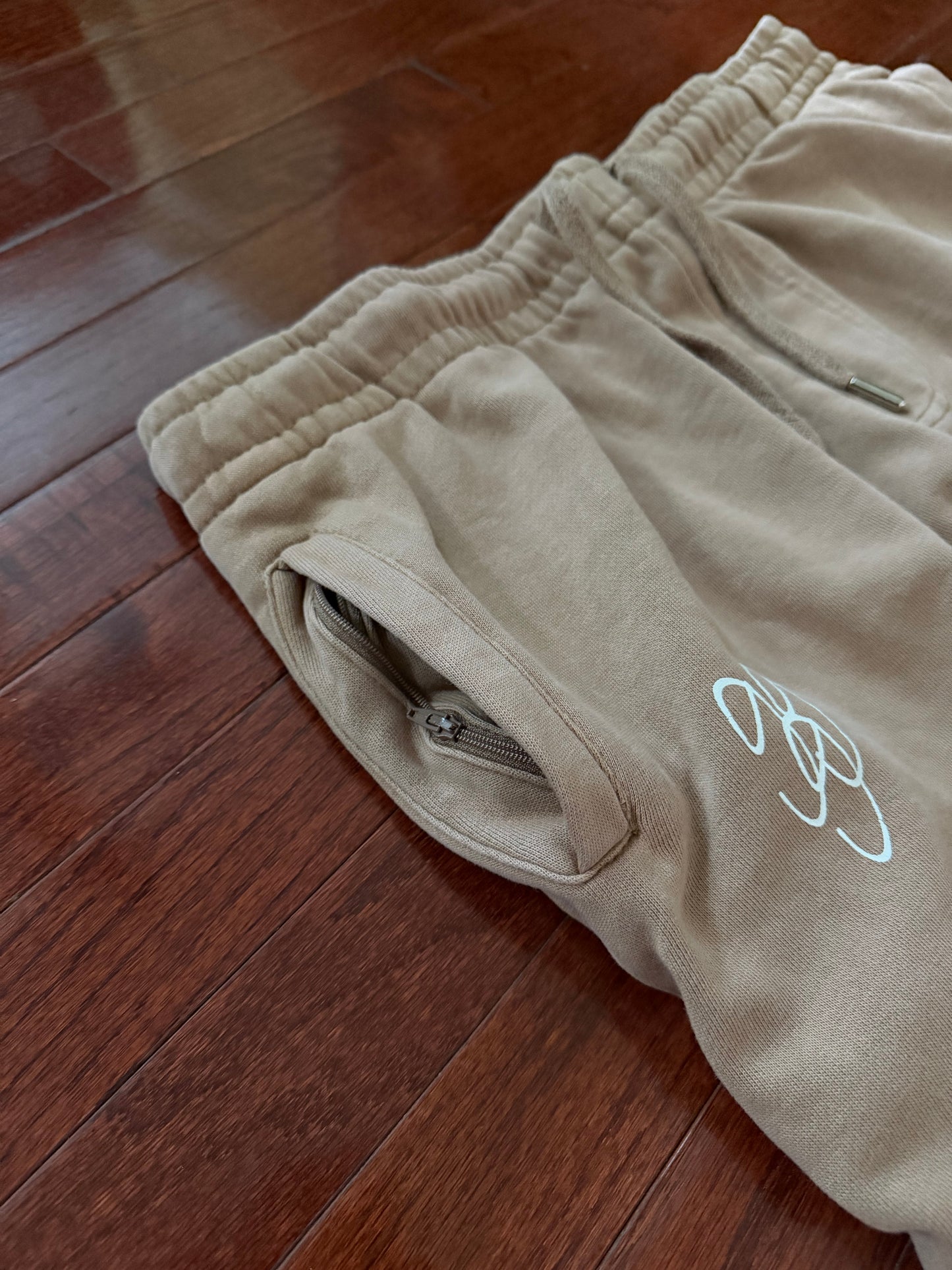Brown straight leg capris